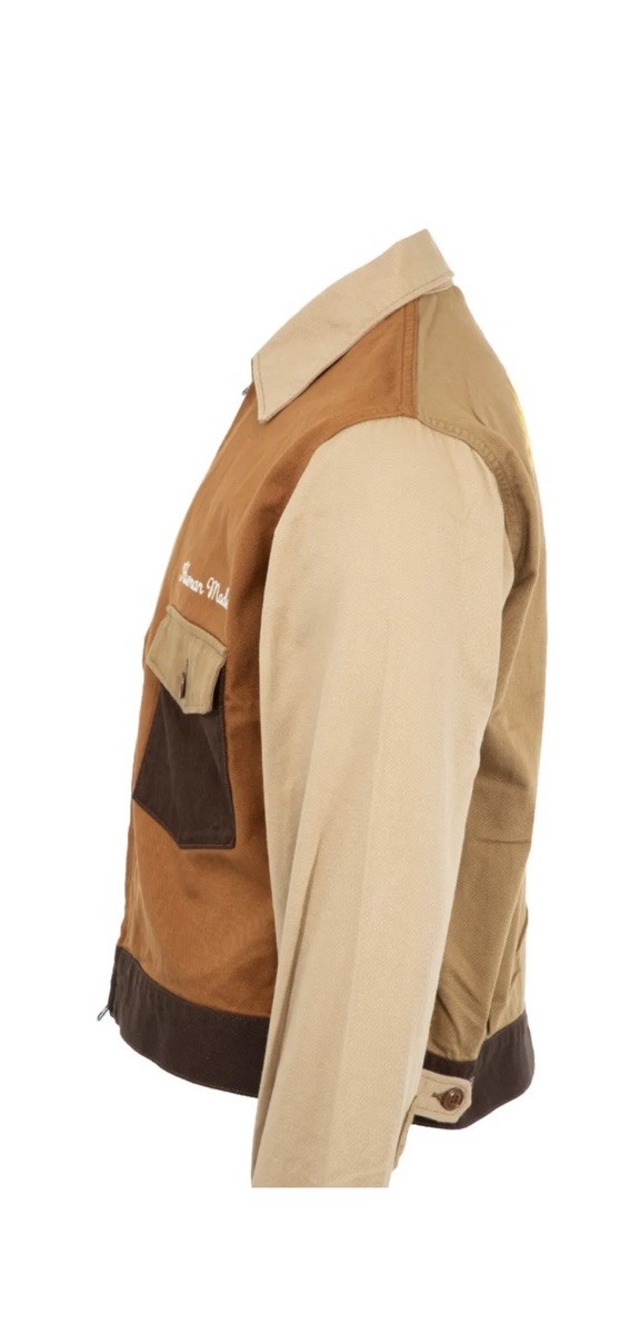 Human Made Patchwork Work Jacket Brown Beige Tan … - image 3