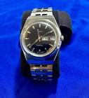 Vintage 70s Timex Electric Silver Tone Royal  Blue Dial Men's Watch