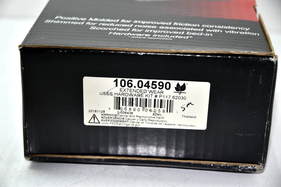 💎 1994-1999 Dodge Ram 3500 Front Brake Pad Set With Hardware 106.04590 - Image 2 of 4