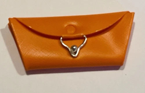 Vintage Barbie Doll Orange Clutch Purse 1960s PAK Doll Accessory Mattel BIN 20