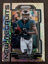 2021 Panini Prizm DeVonta Smith No Huddle Prizm New Recruits Rookie RC #NR-6