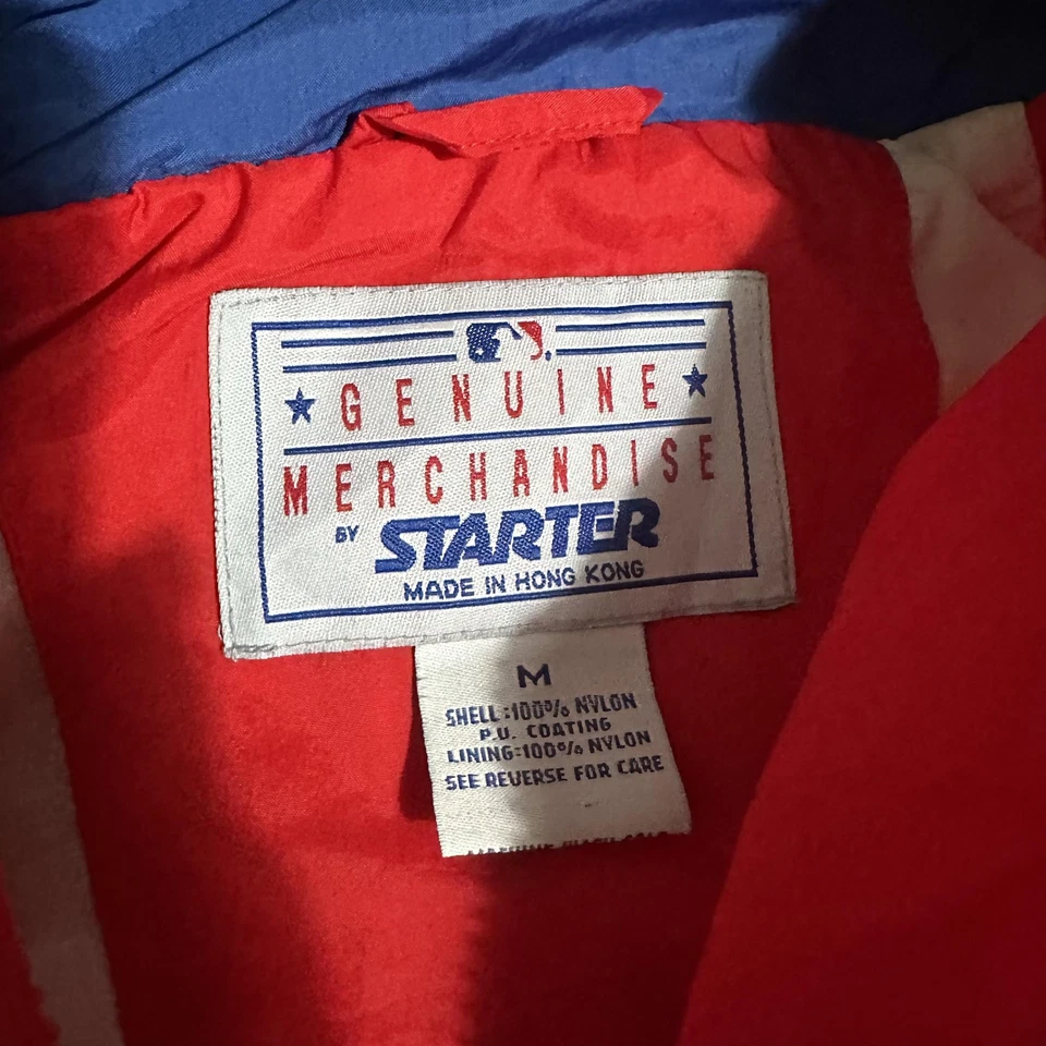 Vintage Philadelphia Phillies Jacket Mens Medium Red MLB Baseball Starter 90s - Image 3 of 4