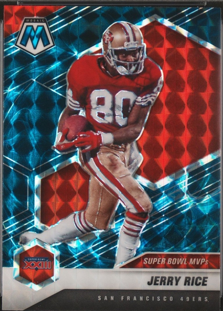 2021 Panini Mosaic - Super Bowl MVPs Jerry Rice #295 Genesis Mosaic ...