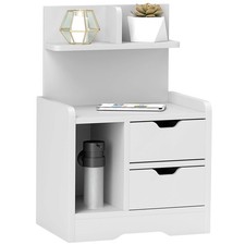Produktbild - Nachttisch mit 2 Schubladen, Beistelltisch, Nachtschrank mit Ablage Refurbished
