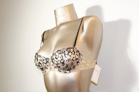 Aubade Paris Sample Wandering Love Parisienne Black Floral Lingerie Set 34B S