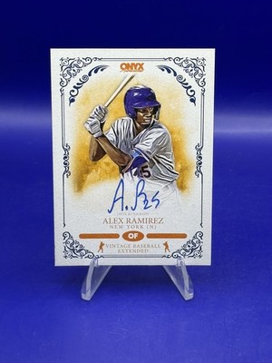 Alex Ramirez 2022 Onyx Extended Blue Ink  Auto (B33) A1 Mets