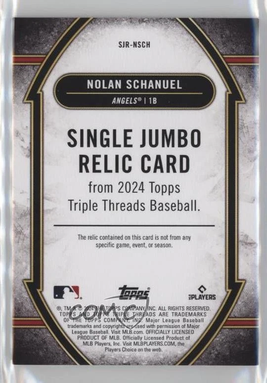 2024 Topps Triple Threads Single Jumbo Relics /48 Nolan Schanuel Rookie RC - Image 2 of 2