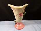 Hull Pottery W-8 7 1/2 Pink & Cream Woodland Vase