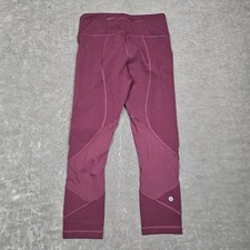 Lululemon Pants Womens 4 Purple High Rise Crop Leggings Yoga Athletic Gym