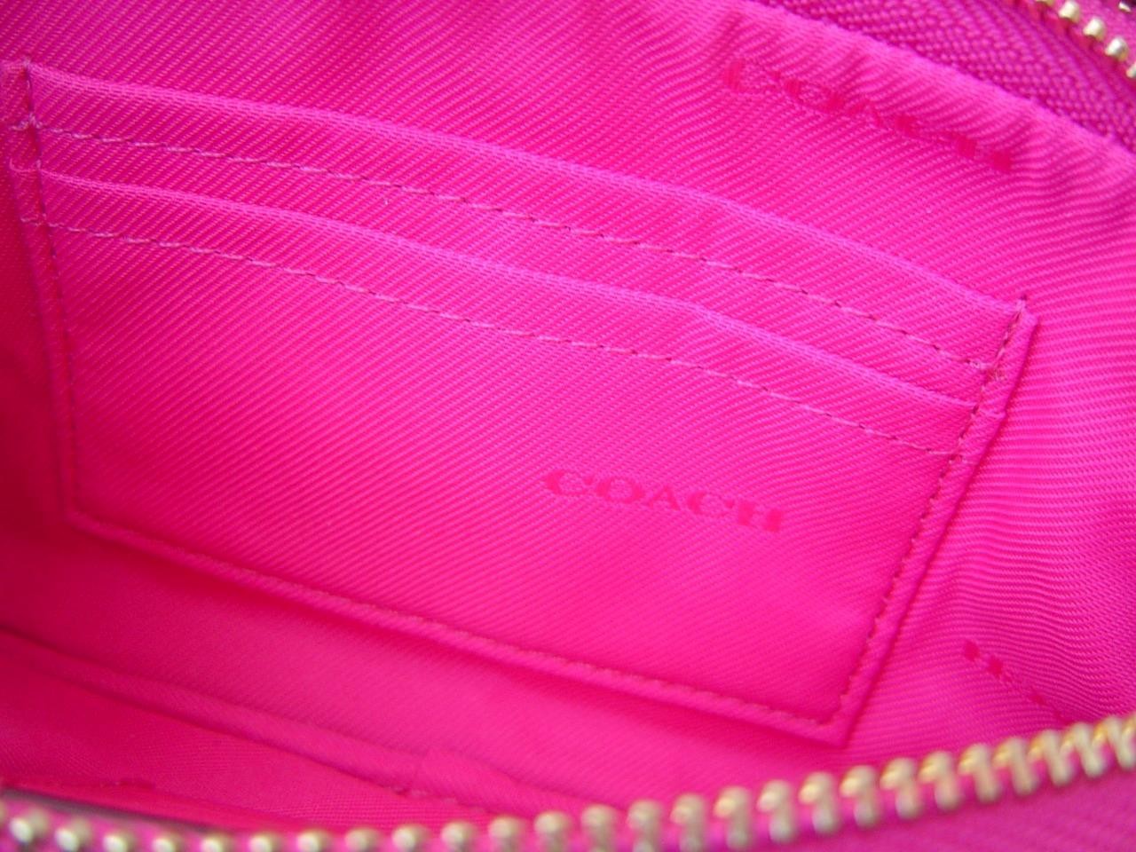 AUTHENTIC COACH RUBY PINK PEBBLE LEATHER BAG/POUC… - image 23