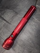 Maglite 3 D Cell Battery Red Flashlight 12" MAG-LITE MADE In USA TESTED WORKS