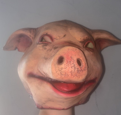 Pig HORROR Mask Bloody Latex Rubber Well Made Butcher Cosplay Costume Violent