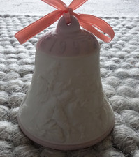Lladro 1997 Nativity Christmas Bell Pink & Purple