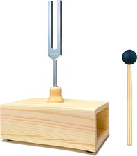 432 Hz Tuning Fork with Resonance Box, Aluminum Alloy, Wooden Speaker, Ideal 