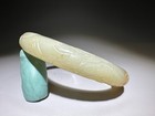 Rare Chinese Han Dy Old Jade Carved Dragon Design Bracelet Bangle L 9.3 CM