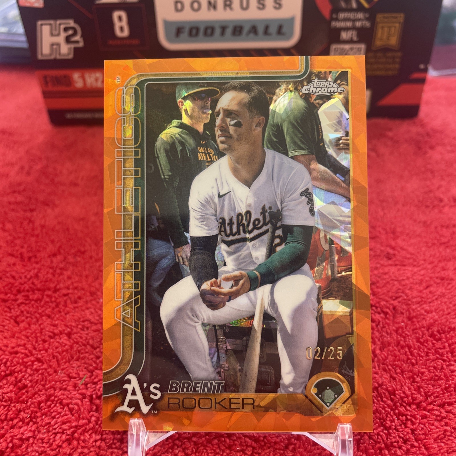 2025 Topps Chrome Sapphire #54 Brent Rooker Image Variation SP Orange 02/25!!