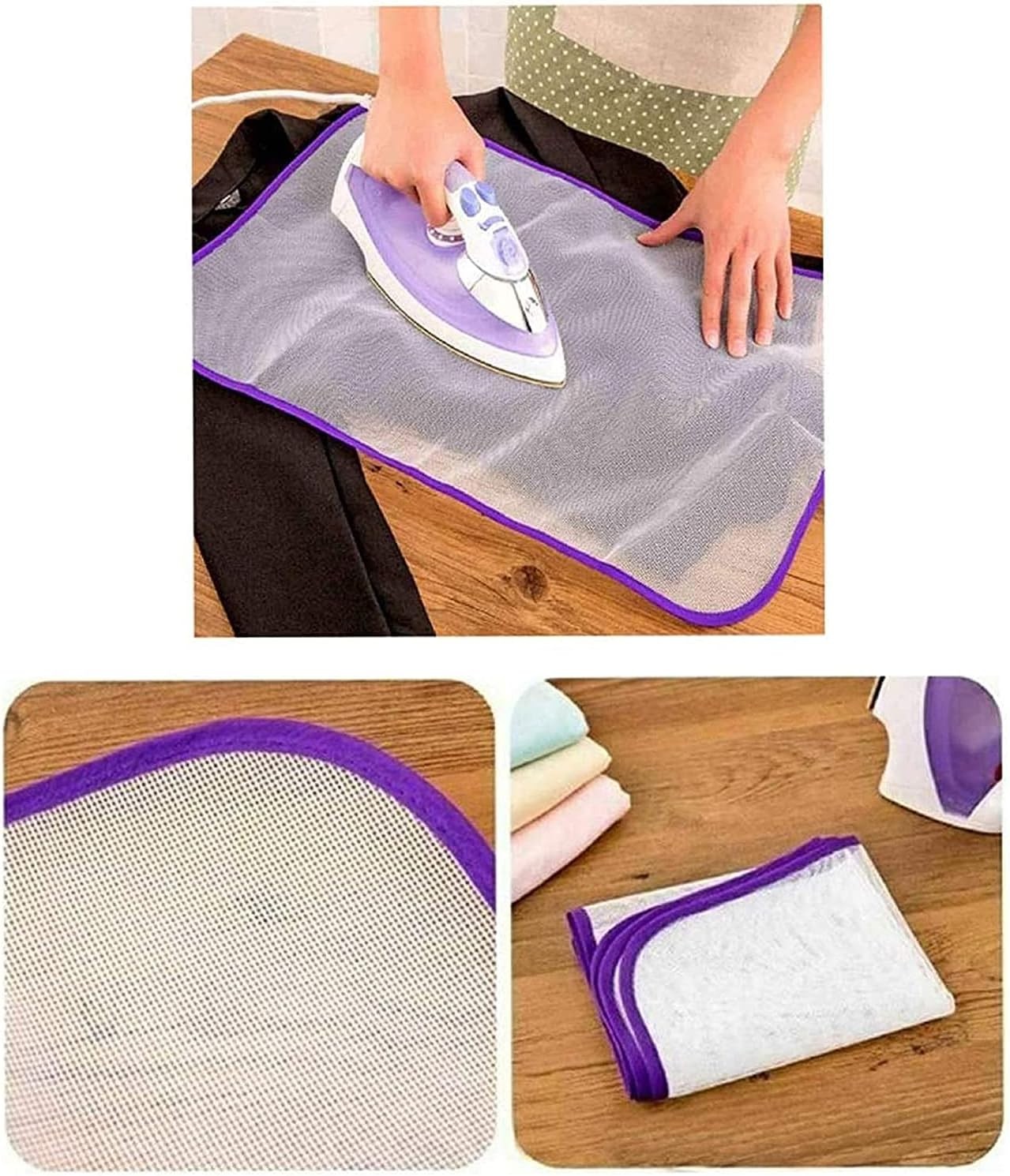 plastific 2 x Ironing Mesh Protective Net Cloth Protect Iron Delicate Garments