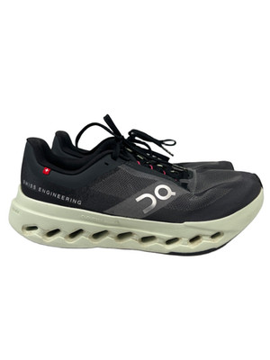 On Women's Black/Lima On Cloudsurfer Next Lace Up Running Athletic Shoes - 8