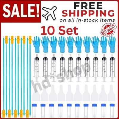 10 Set AI Artificial Insemination Dog Breeding Kit, Canine Tube New