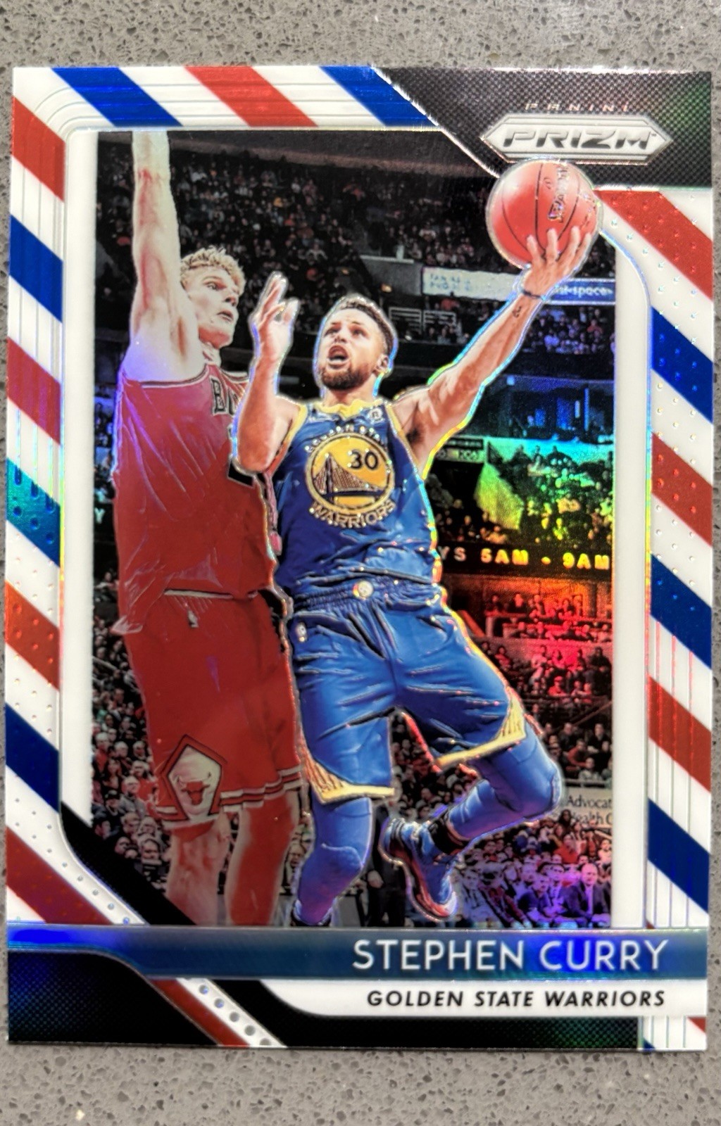 Stephen Curry 2018 Panini Prizm Red White Blue Prizm #222