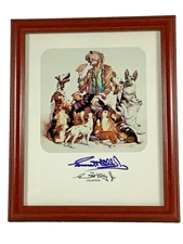 EMMETT KELLY JR CIRCUS CLOWN SIGNED AUTOGRAPH FRAMED PHOTO 8.5 x 10.5