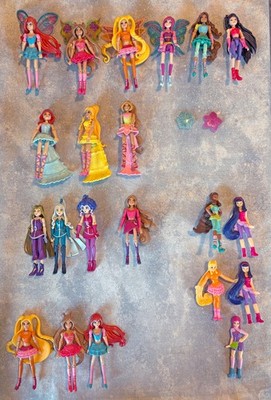 Winx Club Fairies Mini Action Figures 3.5'' Lot of 16 Power Poses/ 5 generic
