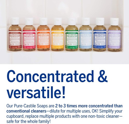 Dr. Bronner's Organic Lavender Castile Soap 60ml - Gentle and Soothing Cleanse - Picture 7 of 9