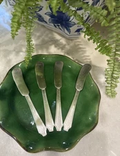 1847 ROGERS BROS Silver Plate Cheese Butter Spreader Knives Set/4