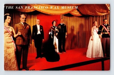 Vintage San Francisco Wax Museum Postcard Royalty Display Lithograph