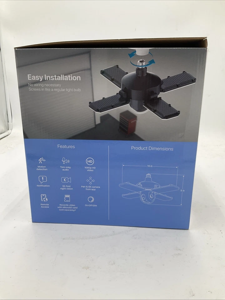 Panel ajustable inteligente eléctrico Feit con luz LED regulable para cámara panorámica e inclinable Foto 2 de 4