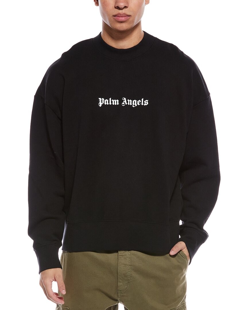 Palm Angels Crewneck Sweatshirt Mens Black S 52190₽