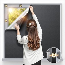 Magnetic Blackout Window Cover 72" X 58" Portable Blackout Curtains for Bedroom,