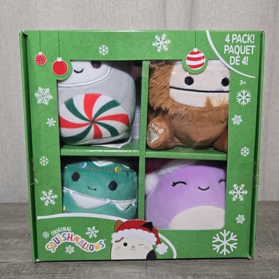 Squishmallows 4 Pk Christmas 4'' Benny Beula Nissa Johann NIB