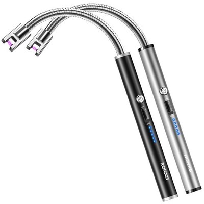 Rechargeable USB Electric Lighter with Flexible Neck & LED Battery Indicator