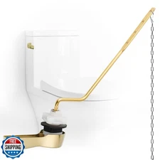 iFealClear Polished Gold Universal Side Mount Toilet Tank Flush Lever Replace