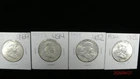 1953-D, 1954-S, 1955-P & 1956-P Franklin Half Dollars 90% SILVER *Exact Coins*