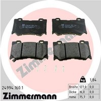 Zimmermann Bremsbelagsatz Scheibenbremse 24994.160.1 FüR Nissan 370Z Z34 GT R35