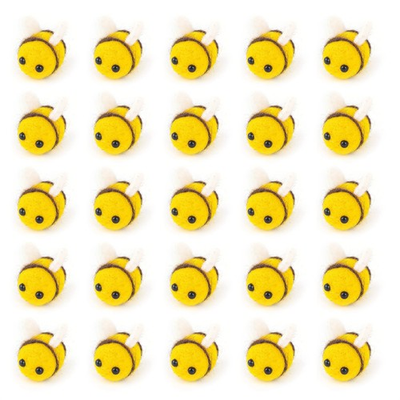#ad 100 Pack Cute Wool Felt Bumble Bees Mini Crafts Bee for DIY Craft Decoration $37.16