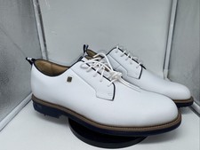 NEW- FootJoy Dryjoys Premiere Series "Field" Golf Shoes, White/ Navy, 10 M