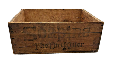 #ad #ad Antique SOAPINE THE DIRT KILLER Advertising Crate Box Providence RI Kendall Mfg $95.00