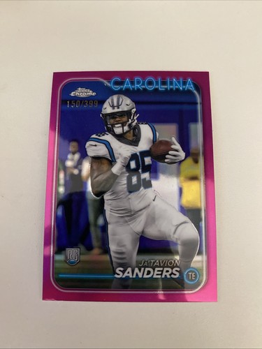 2024 Topps Chrome Ja’Tavion Sanders Rookie Magenta Refractor 150/399 - Picture 1 of 2