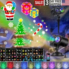 3D Ocean Wave Christmas Projector Lights with 16 Slides 2IN1 LED Landscape Lamp