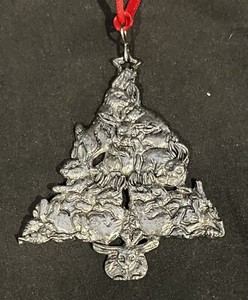 1990 Arthur Court – Bunny Rabbit Christmas Tree - Hanging Christmas Decoration