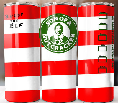 Son of a Nutcracker Tumbler 20oz Buddy Elf Stainless Steel Christmas Cup 