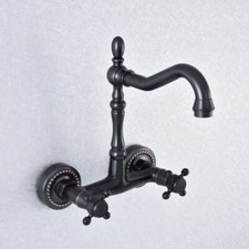 Oil Rubbed Brass Wall Mounted Kitchen Bathroom Sink Faucet Mixer Tap 2sf740