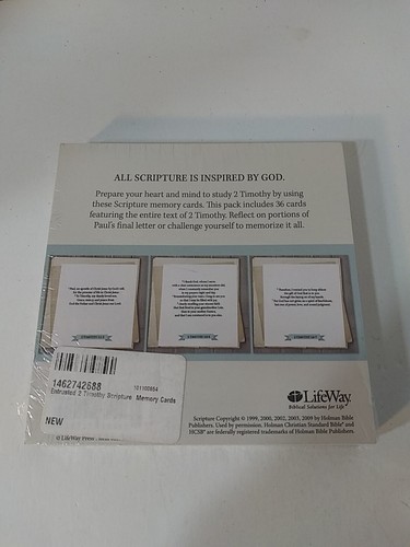 LifeWay Entrusted 2 Timothy Scripture Memory Cards Beth Moore Bible Study - Picture 2 of 2