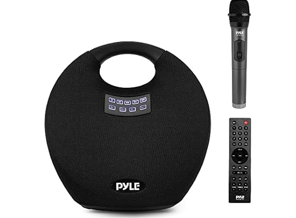 Pyle Wireless Bluetooth Portable Waterproof Speaker Wireless Microphone 220W NEW-image