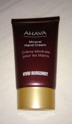 AHAVA MINERAL LUXUS HAND CREAM VIVID BURGUNDY 40ml Reisegröße NEU