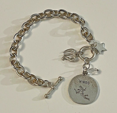Vintage 925 Sterling Silver Virgo Zodiac Charm Bracelet | eBay