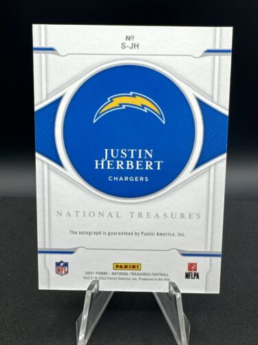 Justin Herbert🔥/99🔥2021 Panini National Treasures - Signatures #S-JH - Picture 2 of 3